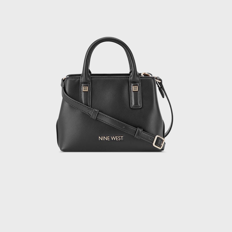 NINE WEST حقيبة ساتشيل سوداء للنساء - Image 1